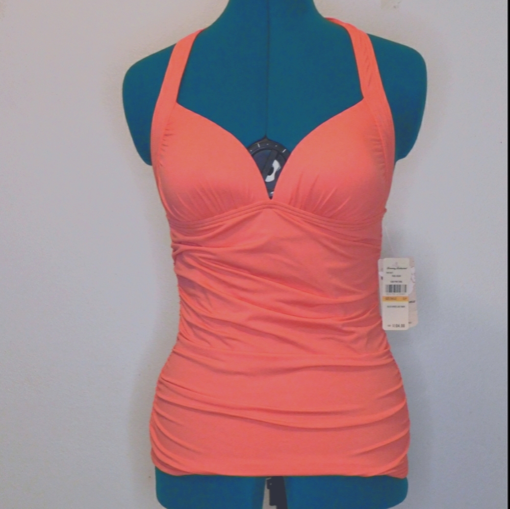 Tommy Bahama Pearl Solids Coral Halter Bikini Top